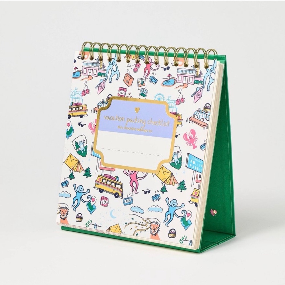 Roller Rabbit x Target 75 Page Roadtrip Vacation Packing List Notepad NEW